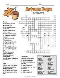 Maybe you would like to learn more about one of these? No Prep Fall Activity Autumn Days Crossword Puzzle Worksheet 4 Versions