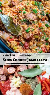 Celebrate Mardi Gras With This Chicken And Sausage Slow Cooker Jambalaya Recipe A Cajun Fav In 2020 Slow Cooker Jambalaya Sausage Slow Cooker Chicken Crockpot Recipes