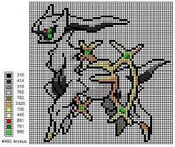 Crochet Fanatic Pokemon 493 Arceus Pokemon Cross Stitch Pixel Art Pokemon Pokemon Cross Stitch Patterns