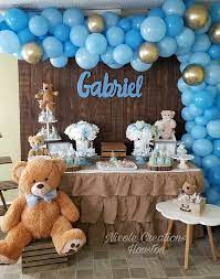 Pin By Faith On Baby Shower Girl Baby Shower Centerpieces Blue Baby Shower Baby Bear Baby Shower
