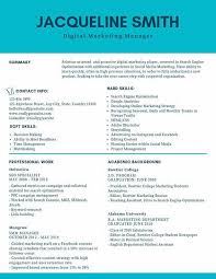 Digital Marketing Manager Resume Samples Templates Pdf Doc 2021 Digital Marketing Manager Resumes Bot