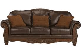 Ashley Furniture North Shore Dark Brown Brown Leather Sofa Leather Sofa Ashley Furniture