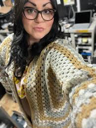 Finished Crochet Wearable Piece Using Hexagon Pattern