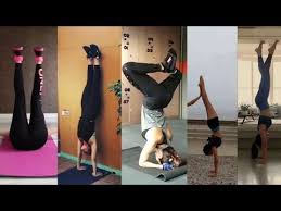 Bollywood Actress Head Stand Sirsasana Yoga Pose Youtube