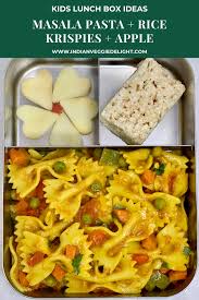 Masala Pasta Rice Krispies Apple Indian Veggie Delight Recipe Kids Snack Food Veggie Delight Kids Lunch