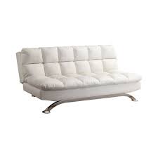 Mellie Futon Sofa Winter White Mibasics Leather Sleeper Sofa Faux Leather Sofa Futon Sofa