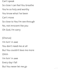 In Awe By Hollyn Christian Song Lyrics Christian Songs Inspirational Quotes
