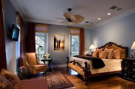 غرفة نوم بألوان زرقاء