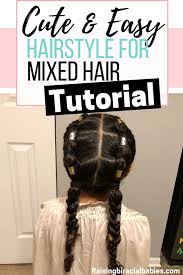 Take few strands from one side of your head and start braiding it. Mixed Girl Hairstyles A Cute Easy Style For Biracial Curly Hair Tutorial