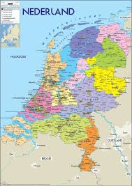 Poster Nederland Kaart Groot 70 X 100 Cm Drukgang 2020 Multi Wanddecoratie Nederland Kaarten Poster