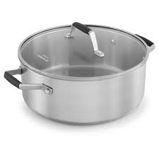 Select By Calphalon 5 Quart Stainless Steel Dutch Oven Black Cookware And Bakeware Dutch Ovens For Sale Dutch Oven