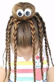 Halloween Hairstyle Octopus Braids Crazyhair Wacky Hair Wacky Hair Days Crazy Hair Day Girls