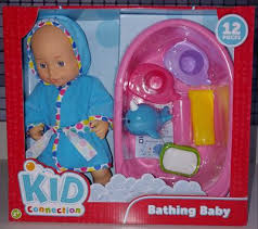 Shop for baby doll care center online at target. Kid Connection Bathing Baby Doll Play Set 12 Pieces Included Walmart Com Walmart Com