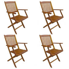Acacia wood is one of the best materials to construct patio furniture out of! Folding Outdoor Chairs 4 Pcs Solid Acacia Wood