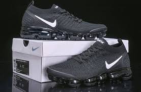 Mens Womens Nike Air Vapormax Flyknit 2 Black White Dark Grey Metallic Silver Nike Air Nike Air Vapormax Nike
