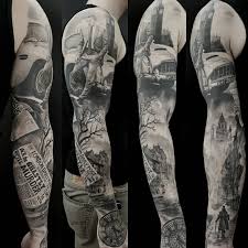 Black and grey tattoo realism by Chris Adamek