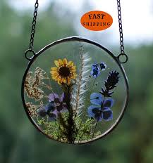 Showcase your art glass projects. Pressed Plant Frame Flower Hanging Hanging Glass Decor Stained Glass Frame Pressed Hydrangea Pressed Flower Frame Framed Dried Flowers Outdoor Gardening Home Living Kromasol Com