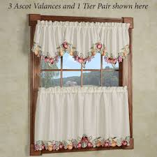 fruitful embroidered kitchen ascot