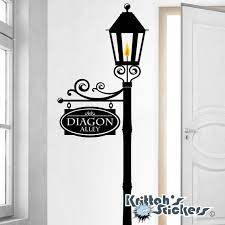 gas lamp post wall decal with personalized sign k584 wall paint designs creative wall painting vinyl wall art