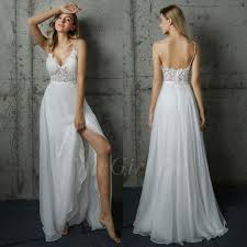 Check spelling or type a new query. Hochzeit Besondere Anlasse Strand Boho Spaghettitrager Brautkleider Perlen Spitze Brautkleid V Ausschnitt Brautkleider