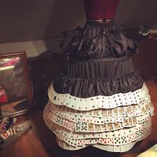 I've seen these simple folded dress cards floating around on the web for a while now, and i even remember years ago my mom and sister making cards in this design with. The Babby The Bo One Month 17 Decks Of Cards One Playing Card Dress Later