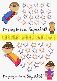 Free Printable Superhero Reward Chart Reward Chart Kids