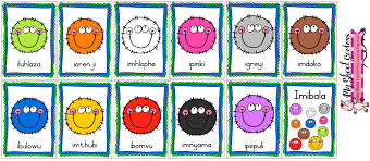 3 X A4 Pdf Downloadable Sheets With 4 Flash Cards On Each Colours Include White Imhlophe Pink Ipinki Red Ibomvu Orange Ioren Flashcards Colours Cards