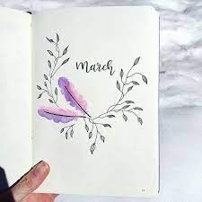 Beautiful Cover Page From Myrthesbujo Combining A Plant Theme With One Of My New Favo Bullet Journal Month Bullet Journal And Diary Bullet Journal Inspiration