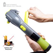 Crank dynamo mobile phone charging for emergency use. Cybertech All In 1 Emergency Flashlight Led Flashlight Sos Strobe Wi Cybertech