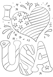 It will be interesting for children to get acquainted with the most famous sights of this huge amazing country. I Love Usa Coloring Page Free Printable Coloring Pages For Kids
