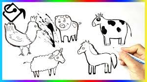 Tuto apprendre comment dessiner des animaux de la ferme - YouTube