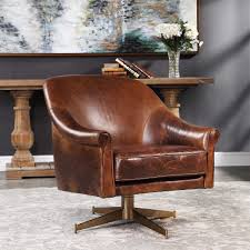 Ellington Swivel Chair Uttermost In 2020 Leather Chair Chair Furniture