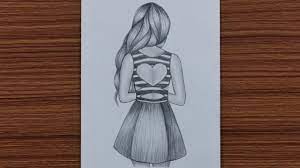 In the next tutorial you can find step by step tutorials on how to draw a female face from three different angles. How To Draw Easy Girl With Beautiful Dress Step By Step Youtube
