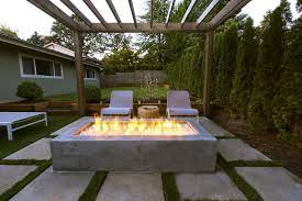 (and then we went out to dinner because we were too tired to cook!) Mid Century Modern Firepit Paradise Restored Landscaping