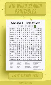 Animal free word search puzzles printable. Free Animal Word Search Printable Pdf Game Sheets Crazy Laura