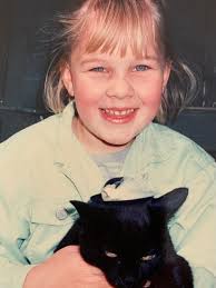 Happy birthday, darling daughter Kath. You and Cleo made a perfect pair!  #cleobyhelenbrown #daughterlove #catbooks #blackcat