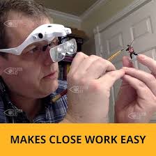 Vision Aid Magnifying Glasses with Light for Close Work, Headband  Illuminated Hands Free Magnifier with Storage Case for Coins Macular  Degeneration Miniatures (requires 3 AAA batteries) : Amazon.co.uk: Toys &  Games