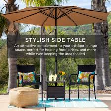 Yes, we welcome sample order to test and check quality. Best Choice Products Wicker Rattan Patio Side Table Outdoor Furniture For Garden Pool Deck W Umbrella Hole Brown Walmart Com Walmart Com