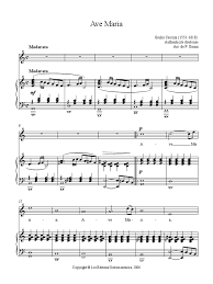 Sheet music for giulio caccini's famous ave maria transcribed for piano. Ave Maria Caccini