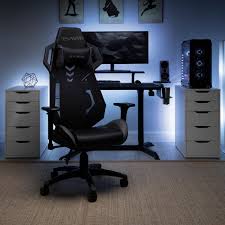 Ofm 200 Racing Style Gaming Chair Leather Gray