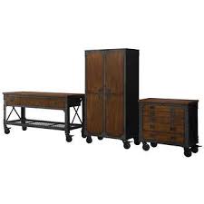 Whalen 3 Piece Workbench Cabinet Set Industrial Design Furniture Industrial Furniture Metal Furniture