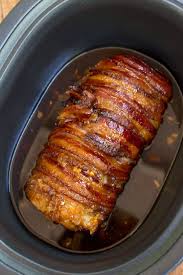 slow cooker bacon garlic pork loin