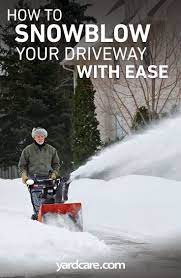 As soon as snow is in the forecast, it's time to start preparing your plowing routine by staking the driveway. How To Snow Blow Your Driveway With Ease Snow Driveway Snow Blower