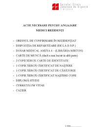Copii după diplomele de studii, calificări, atestate Acte Necesare Pentru Angajare Rezidenti