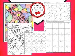 Students use their solutions to color the picture. Solving Equations Valentine S Day Equations Maze Color By Number Bundle Teaching Resources