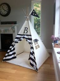 Black And White Striped Teepee Striped Teepee With Monogram Poles By Mapleandspuddesigns On Etsy Teepee Tent Teepee Kids Teepee