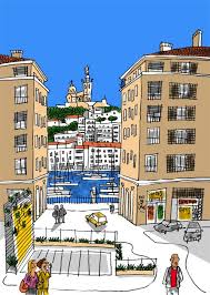 Philippe Doro Le Vieux Port Notre Dame De La Garde Et Les Immeubles De Fernand Pouillon