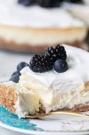 Ricotta Cheesecake With Whipped Sour Cream Topping Sugar And Charm Recipe Ricotta Cheesecake Pear And Chocolate Cake Dessert Recipes