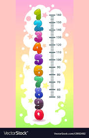 Kids Height Chart With Funny Cartoon Colorful