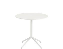 Green round cafe table in over 60 ral colours. Still Round Cafe Table Hivemodern Com